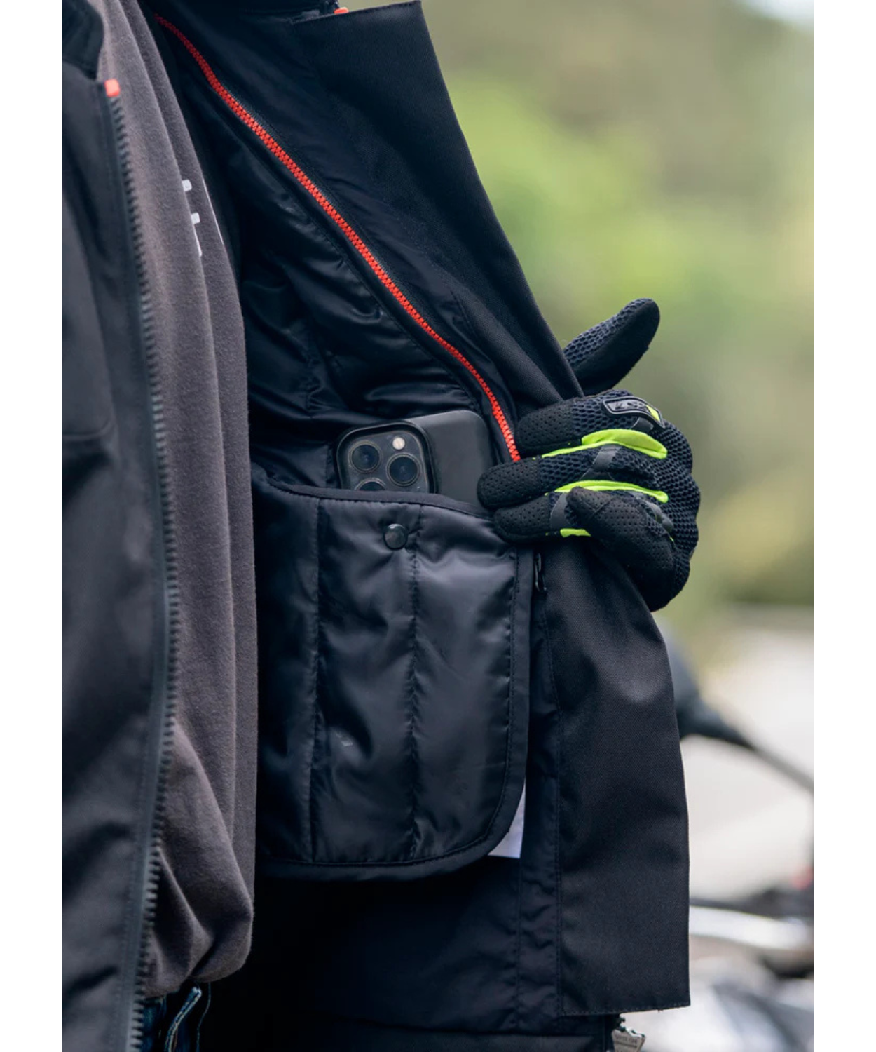 LS2 Zoom Man Riding Jacket - Black Red