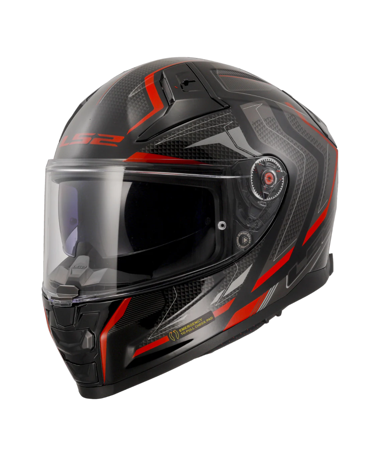 LS2 FF811 Vector II Alizer Helmet - Gloss Black Red