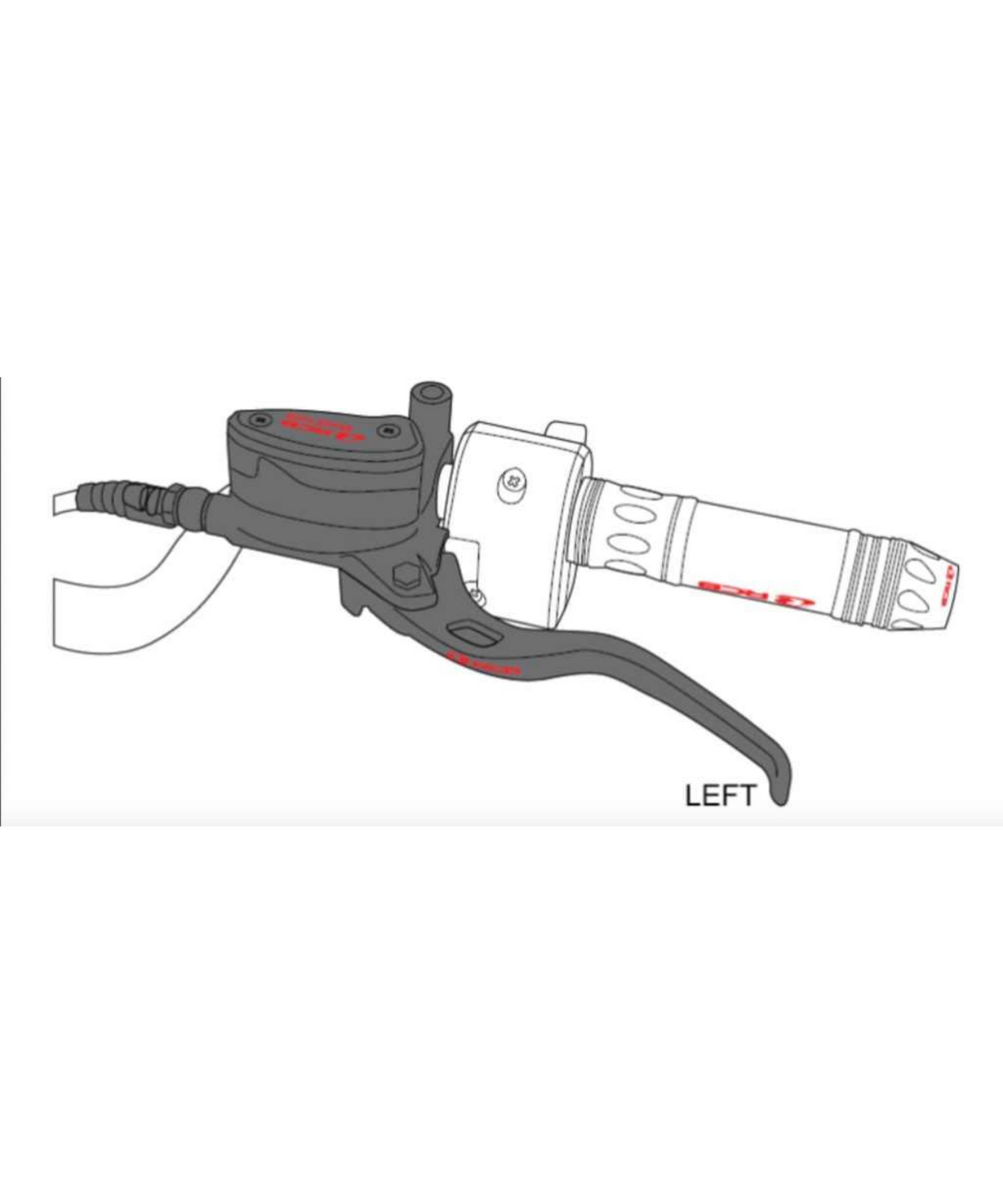 RCB E2 Series Master Brake Pump LH 14MM Black - 01BP004B - RCB