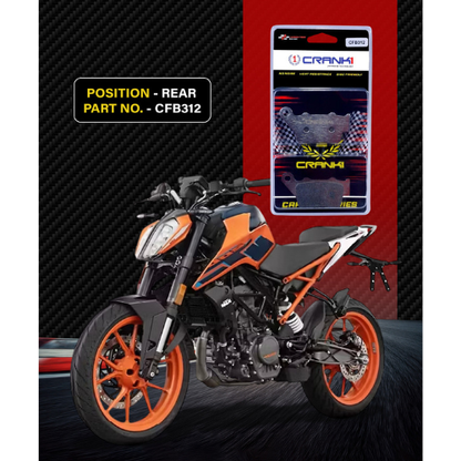 Crank1 Carbon Brake Pads for KTM Duke 200 (2012 Onwards)