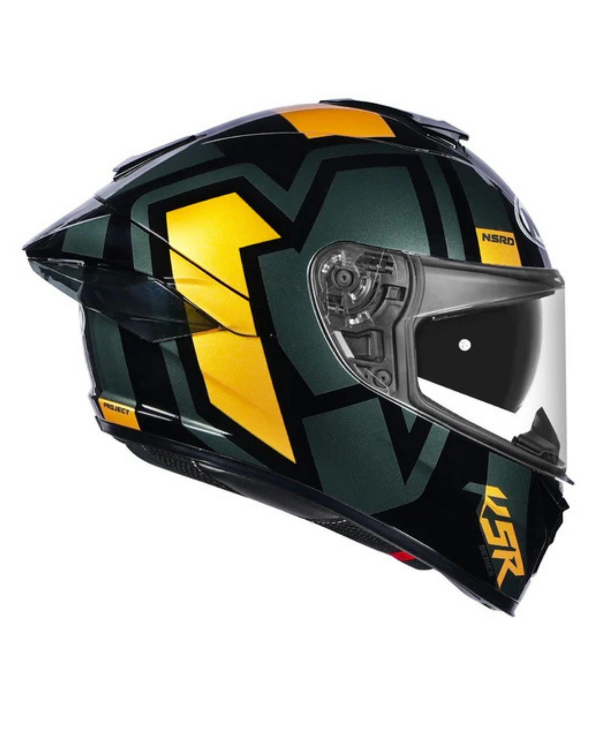 NHK K5R V2 Shield Helmet - Gloss Black Grey Gold - NHK