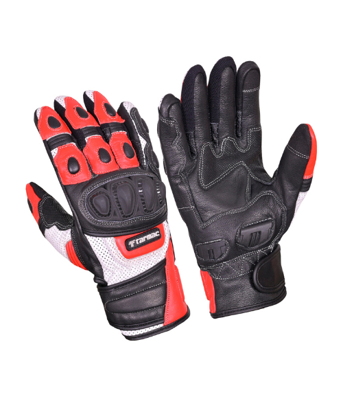 Tarmac Drifter II SAFE TECH Level 2 Riding Jacket + Free Tarmac Swift Red Gloves - Grey Black Red