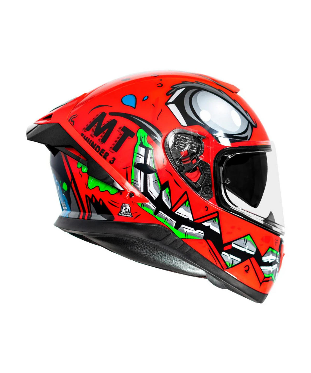 MT Thunder 3 SV Pro Creature Helmet - Gloss Red - MT Helmets