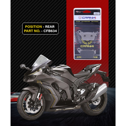 Crank1 Carbon Brake Pads for Kawasaki Ninja ZX-10R (2011-2015)