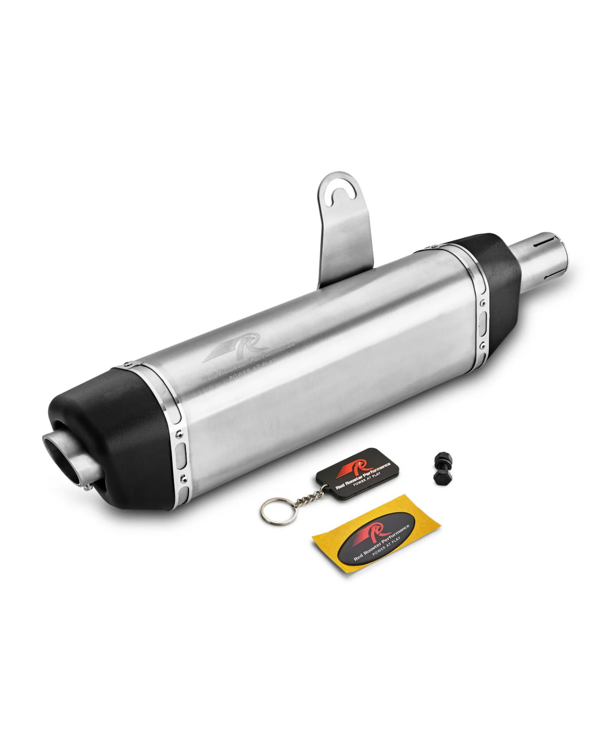 Red Rooster Performance Vertex Exhaust for Himalayan 411/ Scram 411 / Scram 440 - Silver Matte