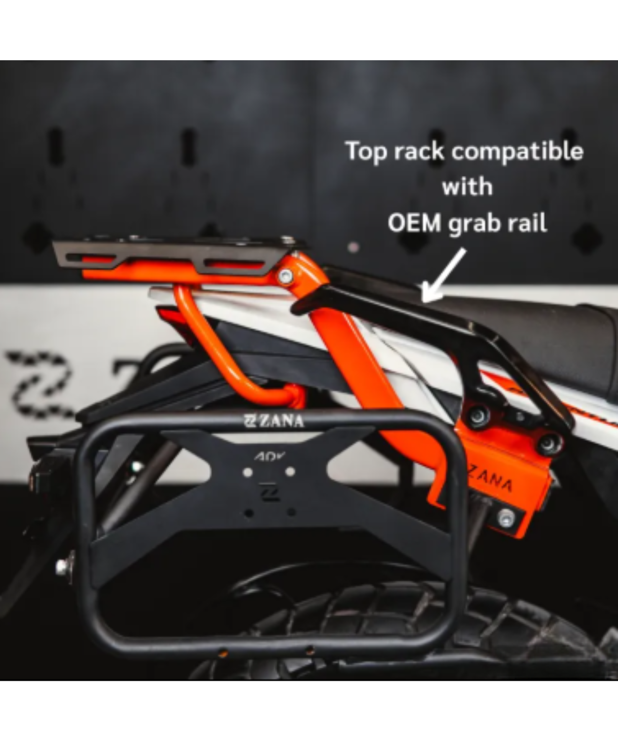 Zana Top Rack with MS Plate for KTM ADV 390 2025 - Orange - ZI-8568