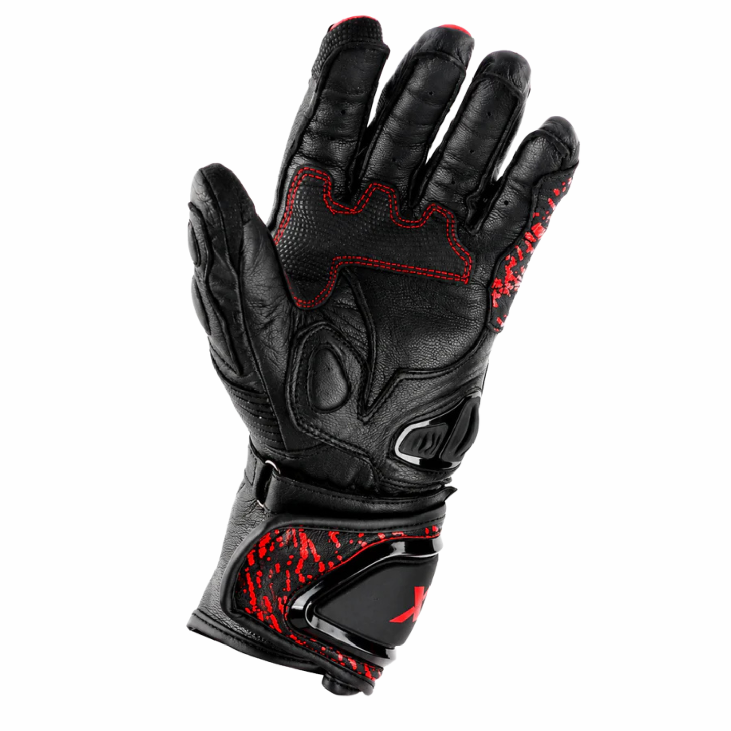 Axor Enzo Riding Gloves - Black Red