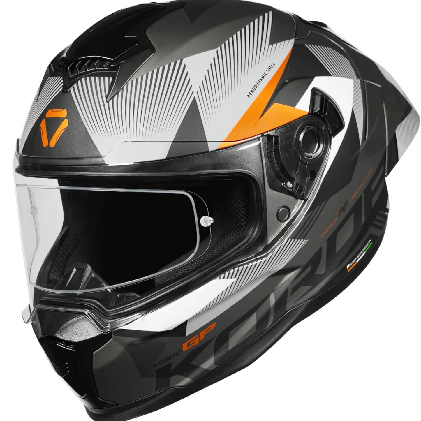 Korda Sonic GP Brave Helmet - Gloss Grey Gold