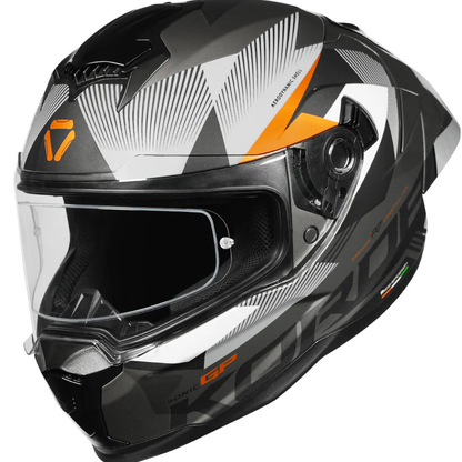 Korda Sonic GP Brave Helmet - Gloss Grey Gold