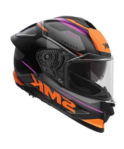 SMK Titan Sporter GRPS GL279 Full Face Helmet - Gloss Orange Black