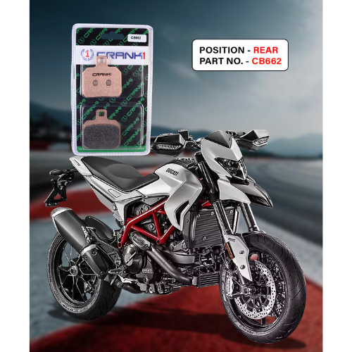 Crank1 Fully Sintered H2 Series Brake Pads for Ducati Hypermotard 939