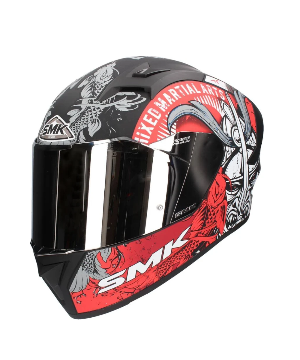 SMK Stellar Samurai MA263 Black Red Helmet - SMK