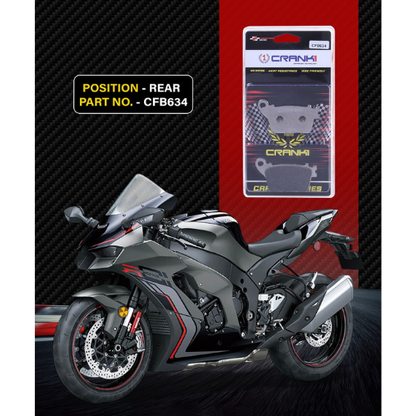 Crank1 Carbon Brake Pads for Kawasaki ZX 10 R / RR