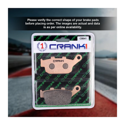 Crank1 Fully Sintered H2 Series Brake Pads for Triumph Tiger 800 XC & XCX (2011-2017)