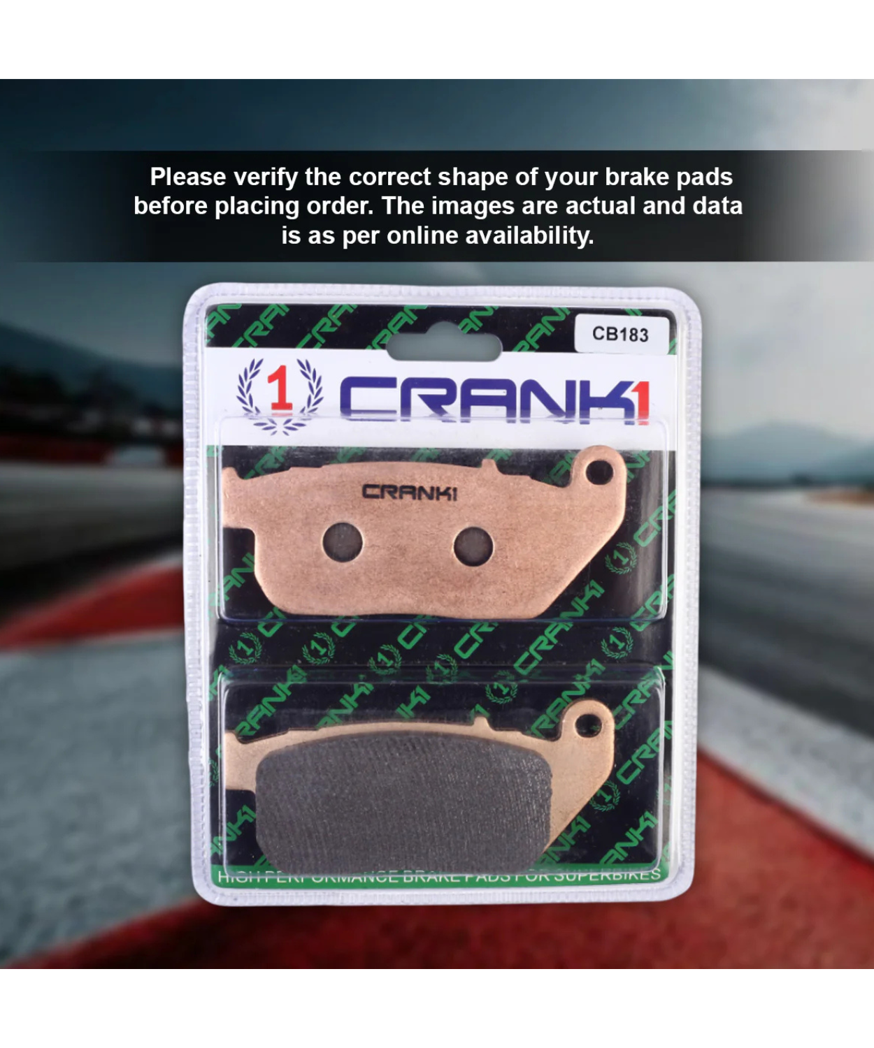 Crank1 Harley Davidson Sportster Forty Eight (2011-2013) Sintered Brake Pads