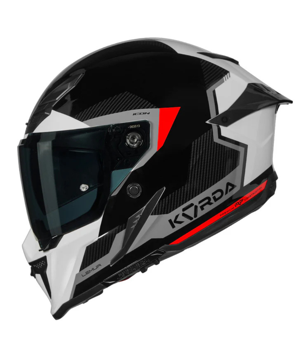 Korda Icon Lemur Helmet - Gloss Red
