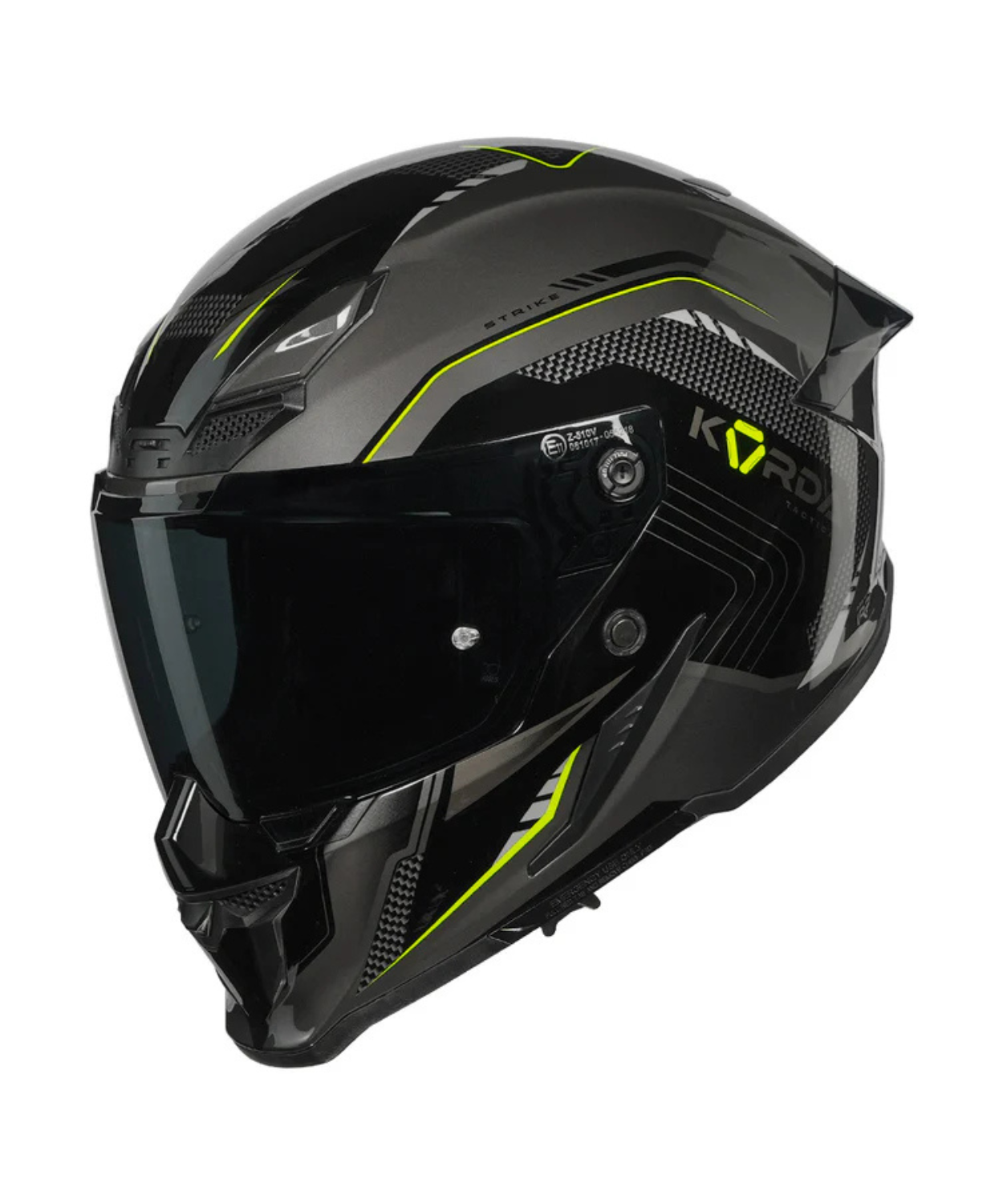 Korda Icon Strike Helmet - Gloss Grey Fluorescent Yellow