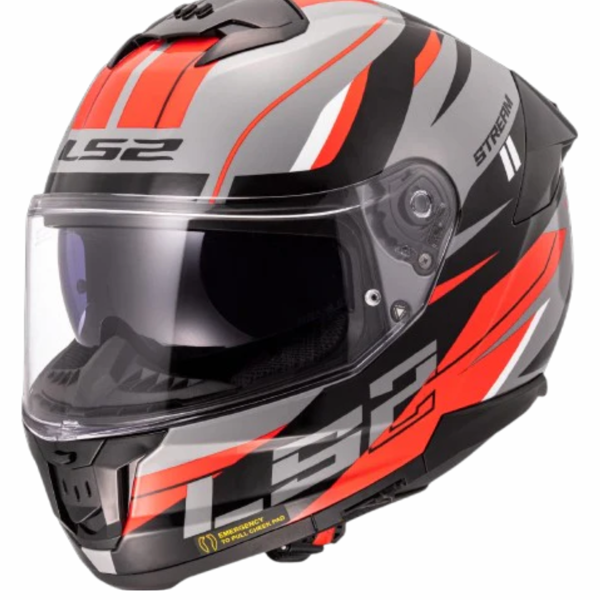 LS2 FF320 Stream II Bolt Helmet - Matt Black Red - LS2