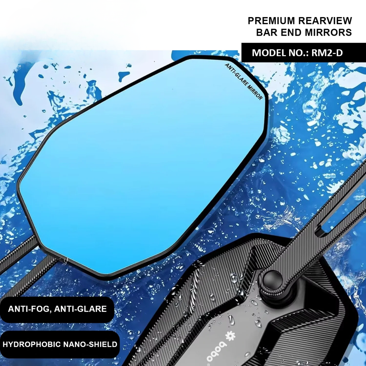 BOBO RM2-D Diamond Shape Bar End Mirror