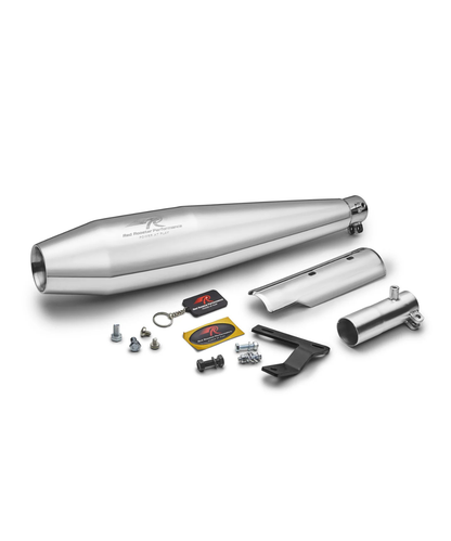 Red Rooster Performance Pegasus Exhaust for Honda H'ness / CB 350 - Silver Polish