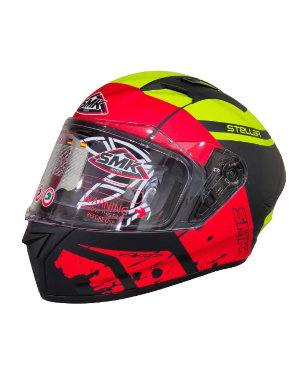 SMK Stellar Squad Black Red Yellow Matt (MA234) Helmet - SMK