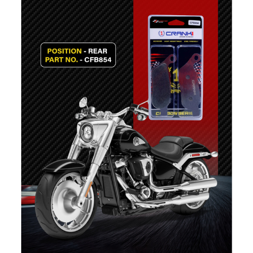 Crank1 Carbon Brake Pads for Harley Davidson Softail Fat Boy (2015-2017)