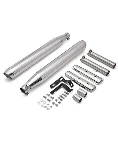 Red Rooster Performance Celesta Max Exhaust for Jawa Bobber 42 - Silver Polish