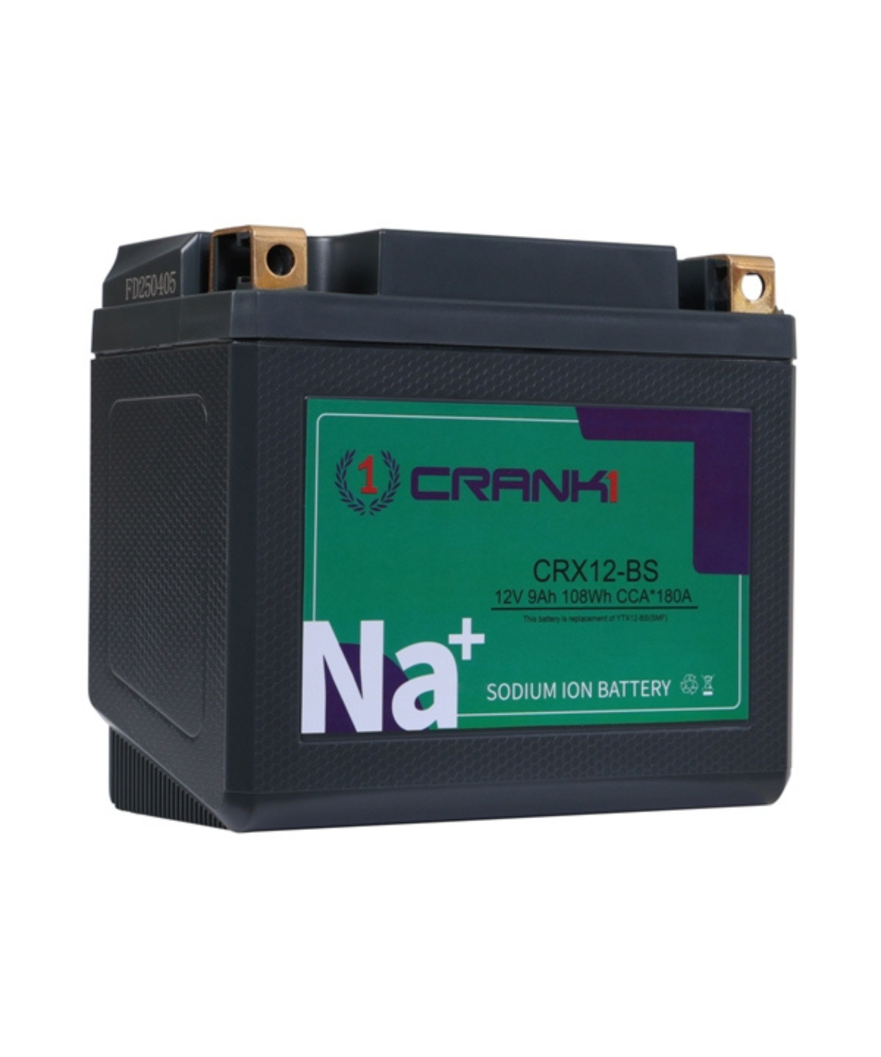Crank1 Sodium ION Factory Activated Battery - CRX12-BS