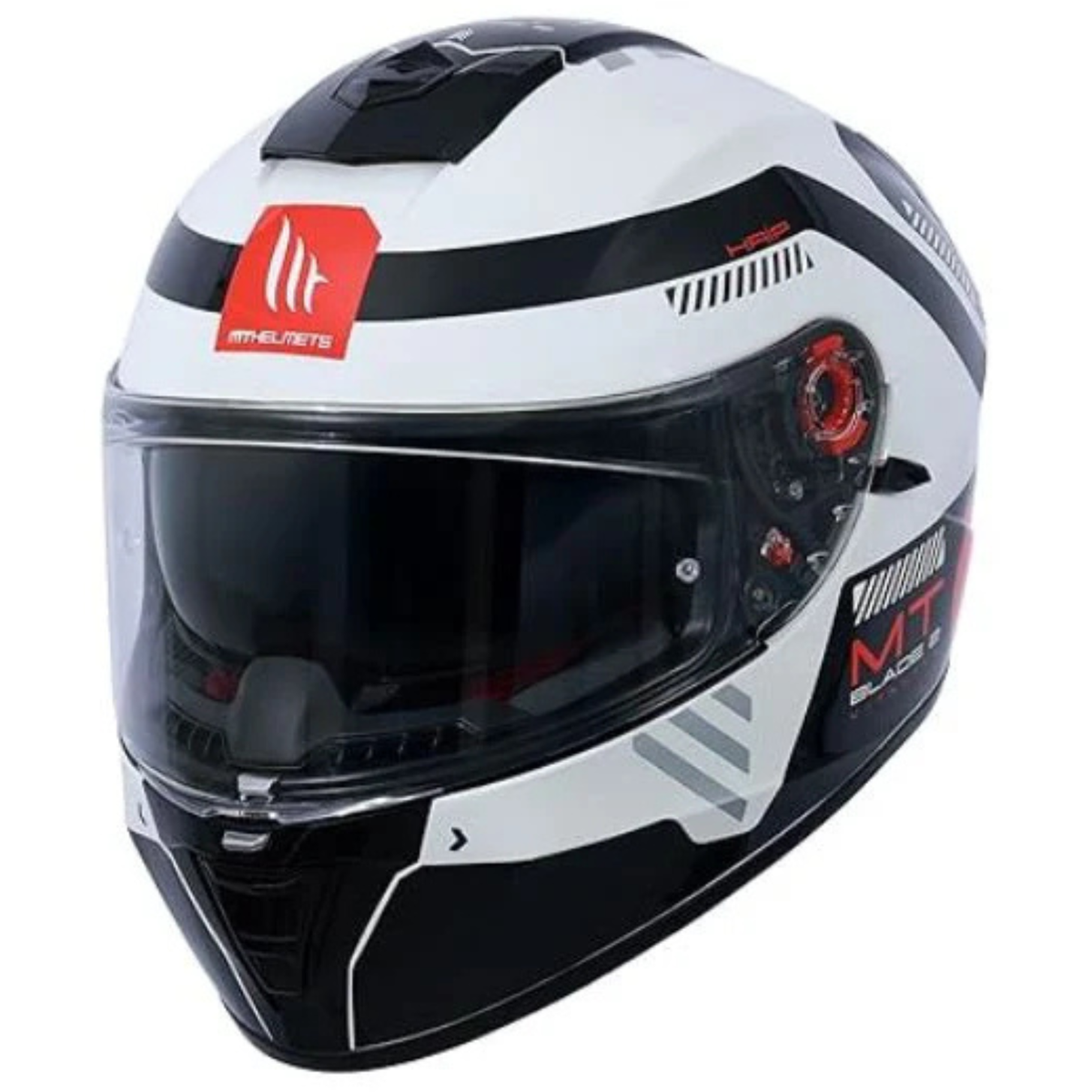 MT Blade 2 SV Vitality A5 Helmet - Gloss White Black Red - MT Helmets