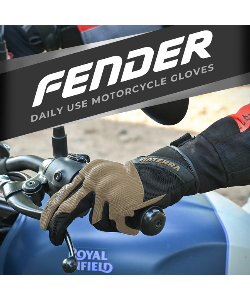 Viaterra Fender Daily Use Motorcycle Gloves - Khaki - Viaterra