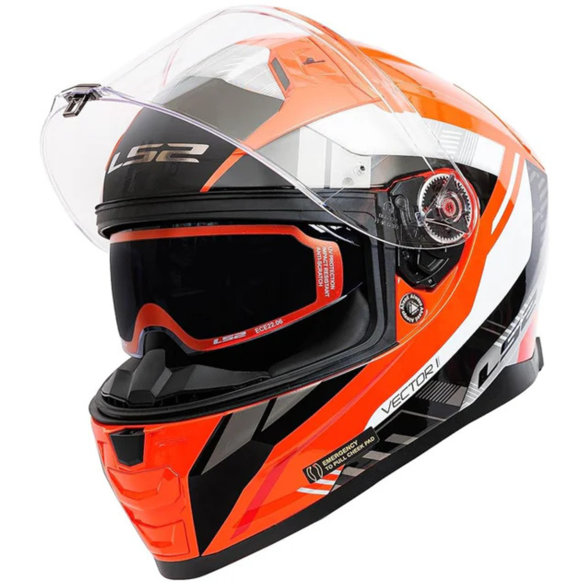 LS2 FF811 Vector II Stylus Helmet - Gloss Fluo Orange Black - LS2