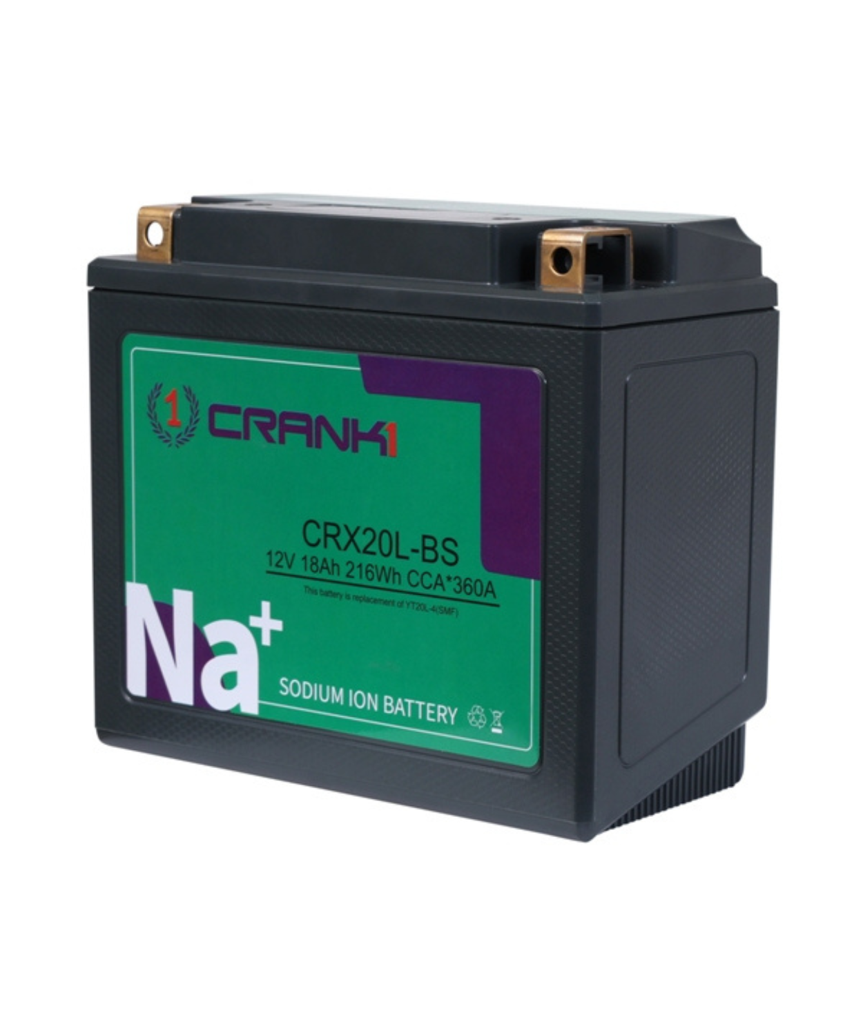 Crank1 Sodium ION Factory Activated Battery for Triumph Rocket 3 2300CC - (2012-2018) - CRX20L-BS