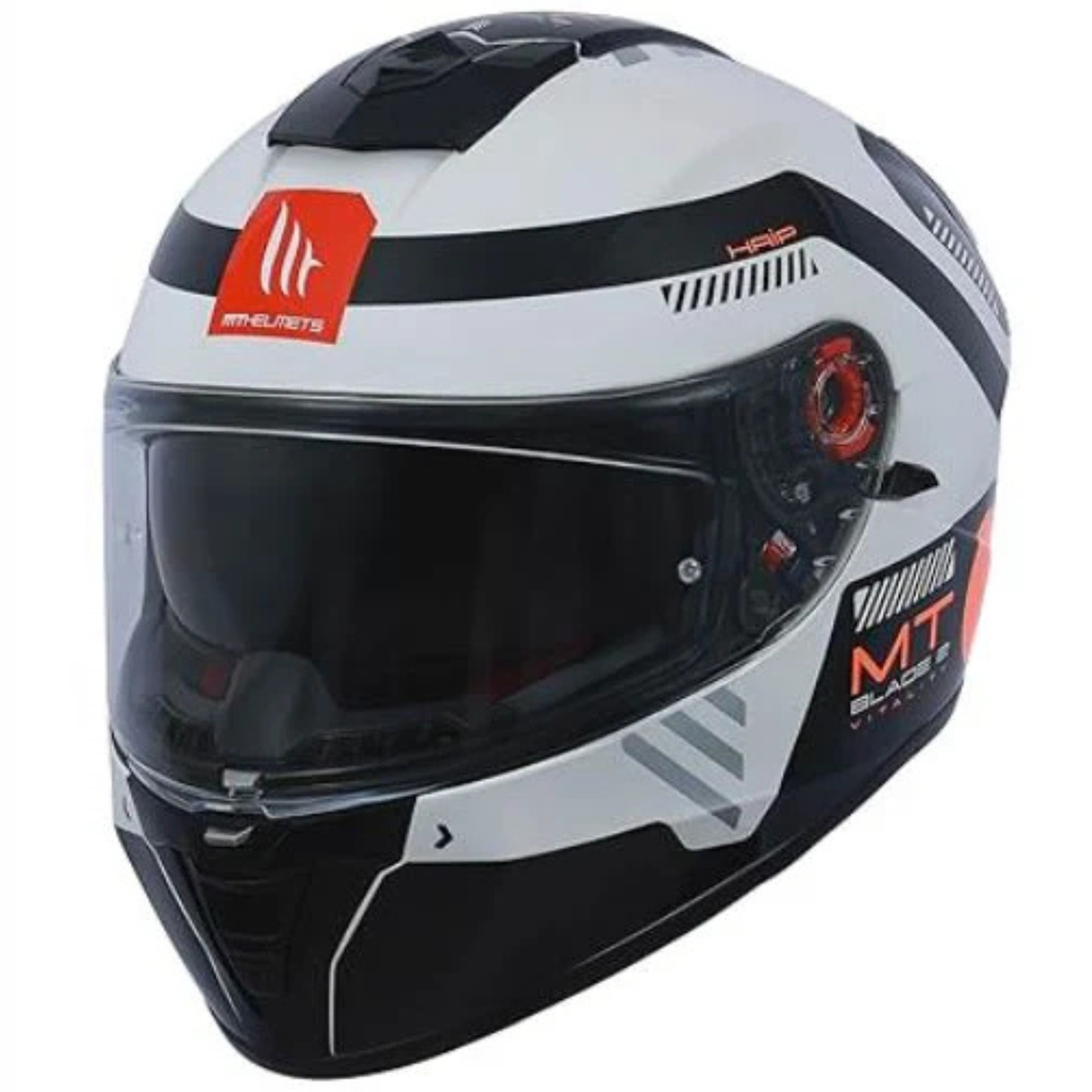 MT Blade 2 SV Vitality A4 Helmet - Gloss White Black Orange - MT Helmets