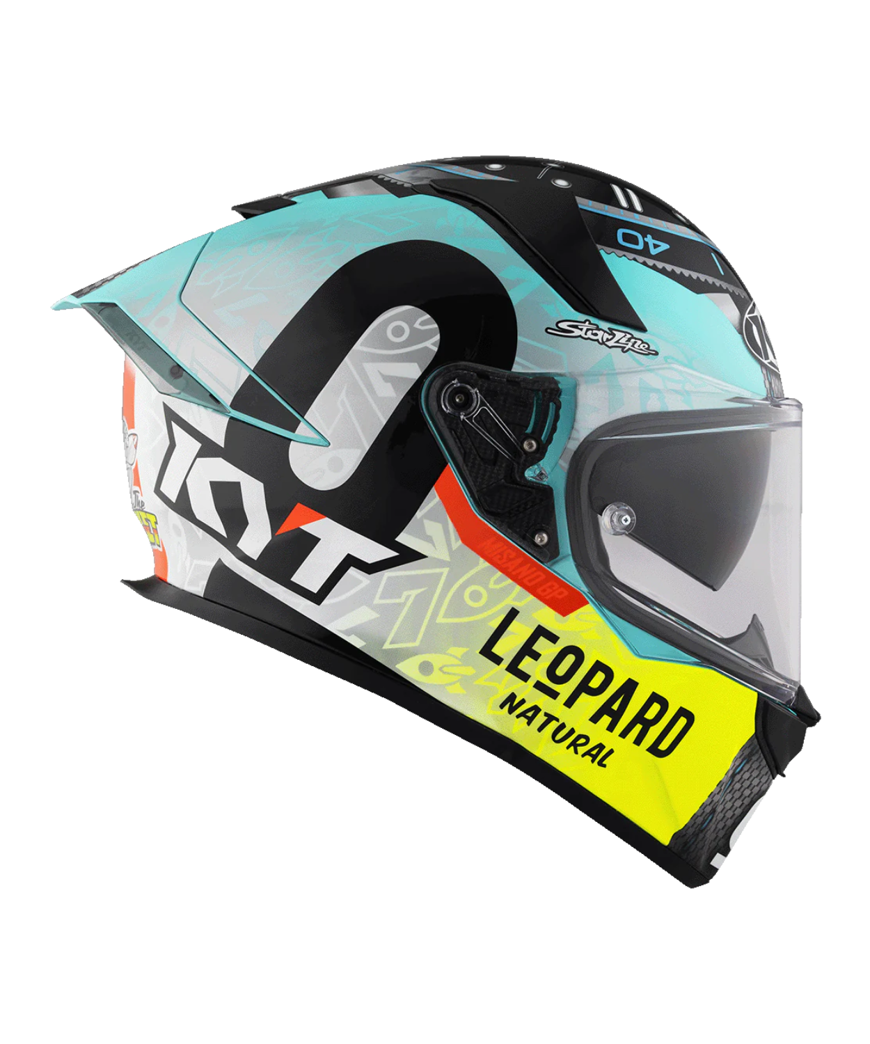 KYT R2R Pro Foggia Misano 2022 Replica Helmet - Gloss Yellow Blue Grey