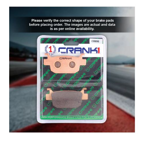 Crank1 Fully Sintered H2 Series Brake Pads for Benelli TNT 300 (2015 Onwards)