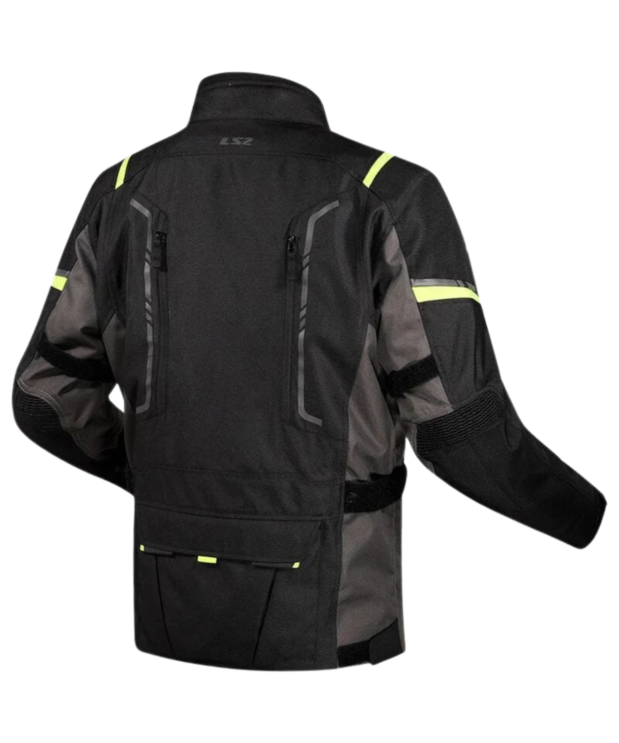 LS2 Narvik Riding Jacket - Black Grey Hi-Viz Yellow