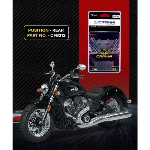 Crank1 Carbon Brake Pads for Indian Scout (2017-2021)