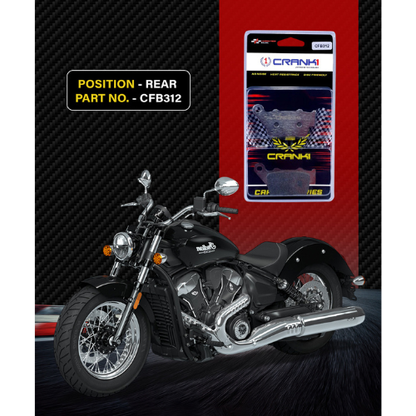 Crank1 Carbon Brake Pads for Indian Scout (2017-2021)