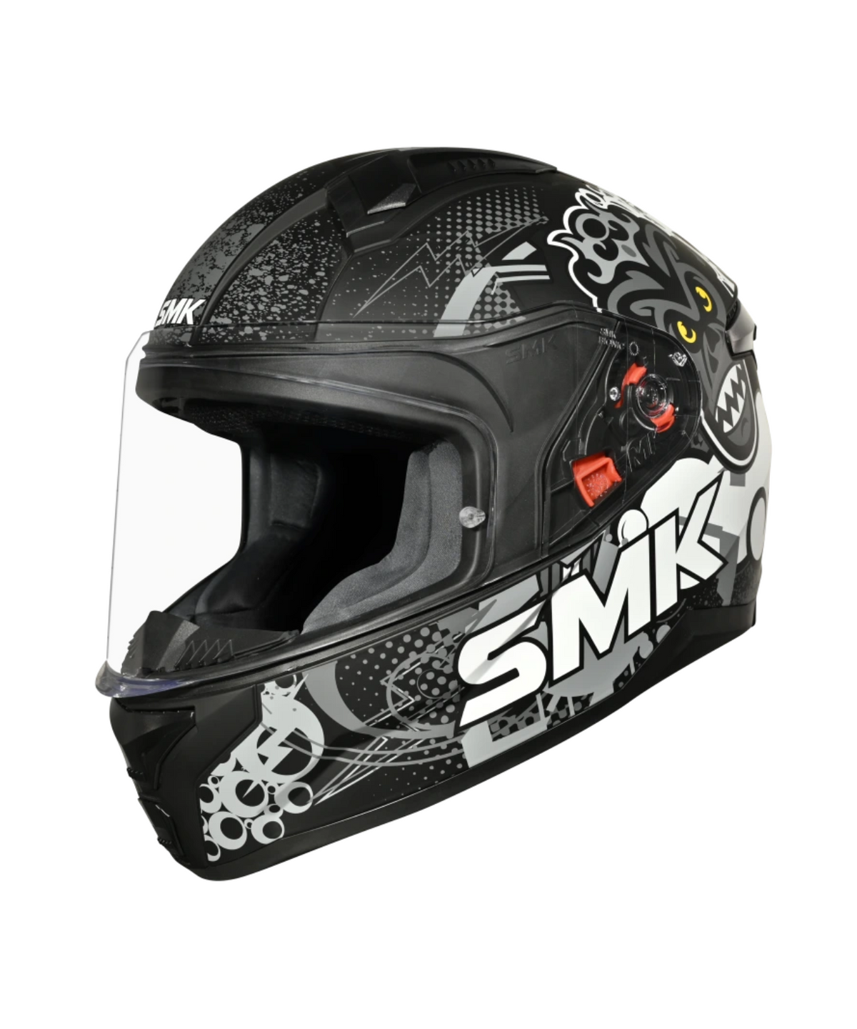 SMK Bionic Youth Chimpz MA261 Helmet - Matt Black Grey - SMK