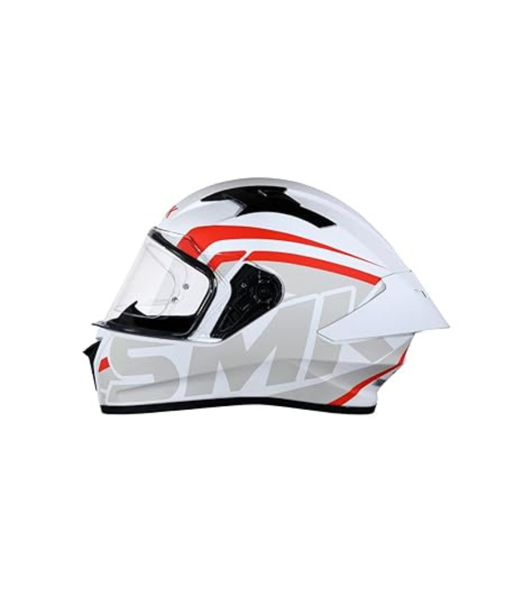 SMK Stellar Stage MA163 White Red Helmet