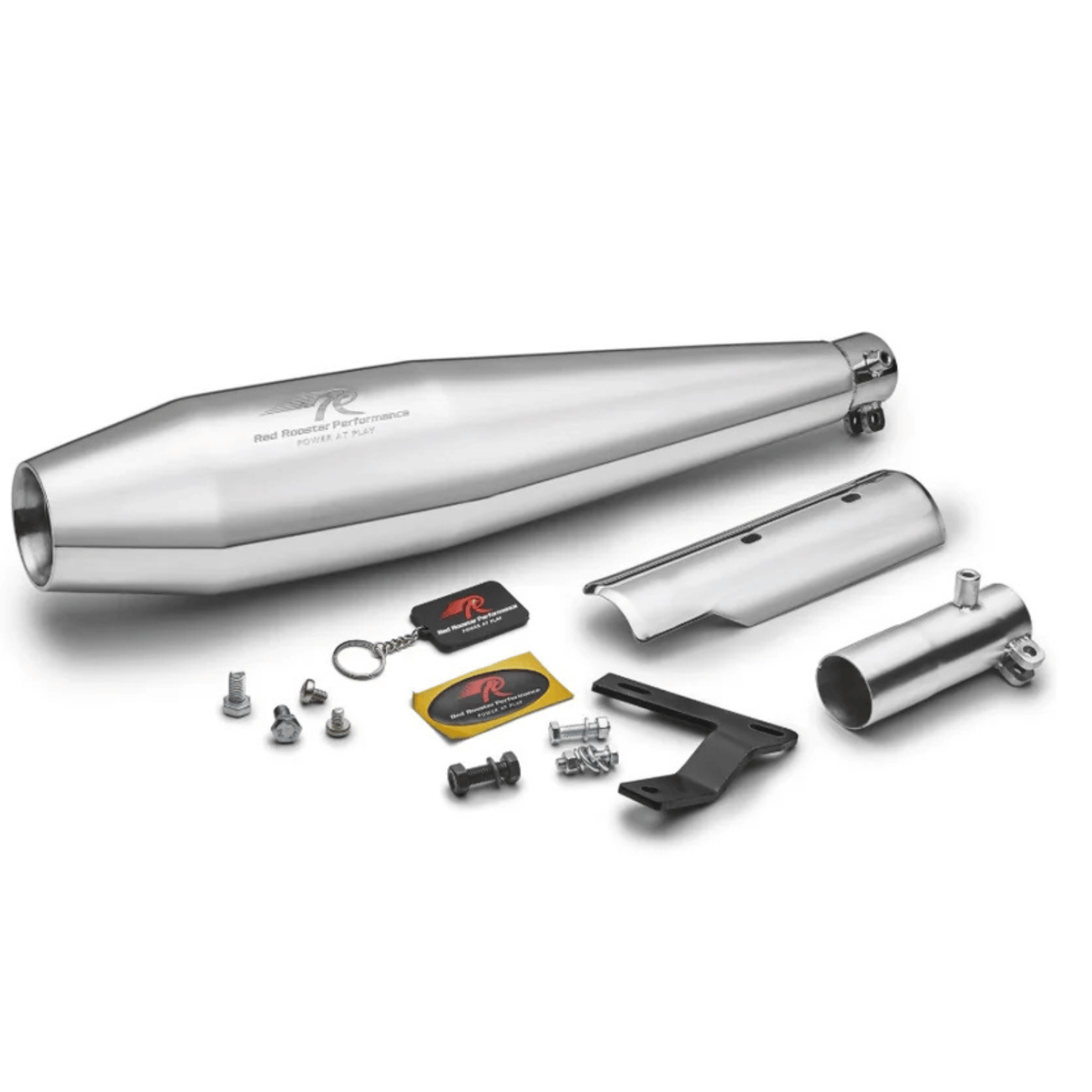 Red Rooster Performance Pegasus Exhaust for Honda H'ness / CB 350 - Silver Matte