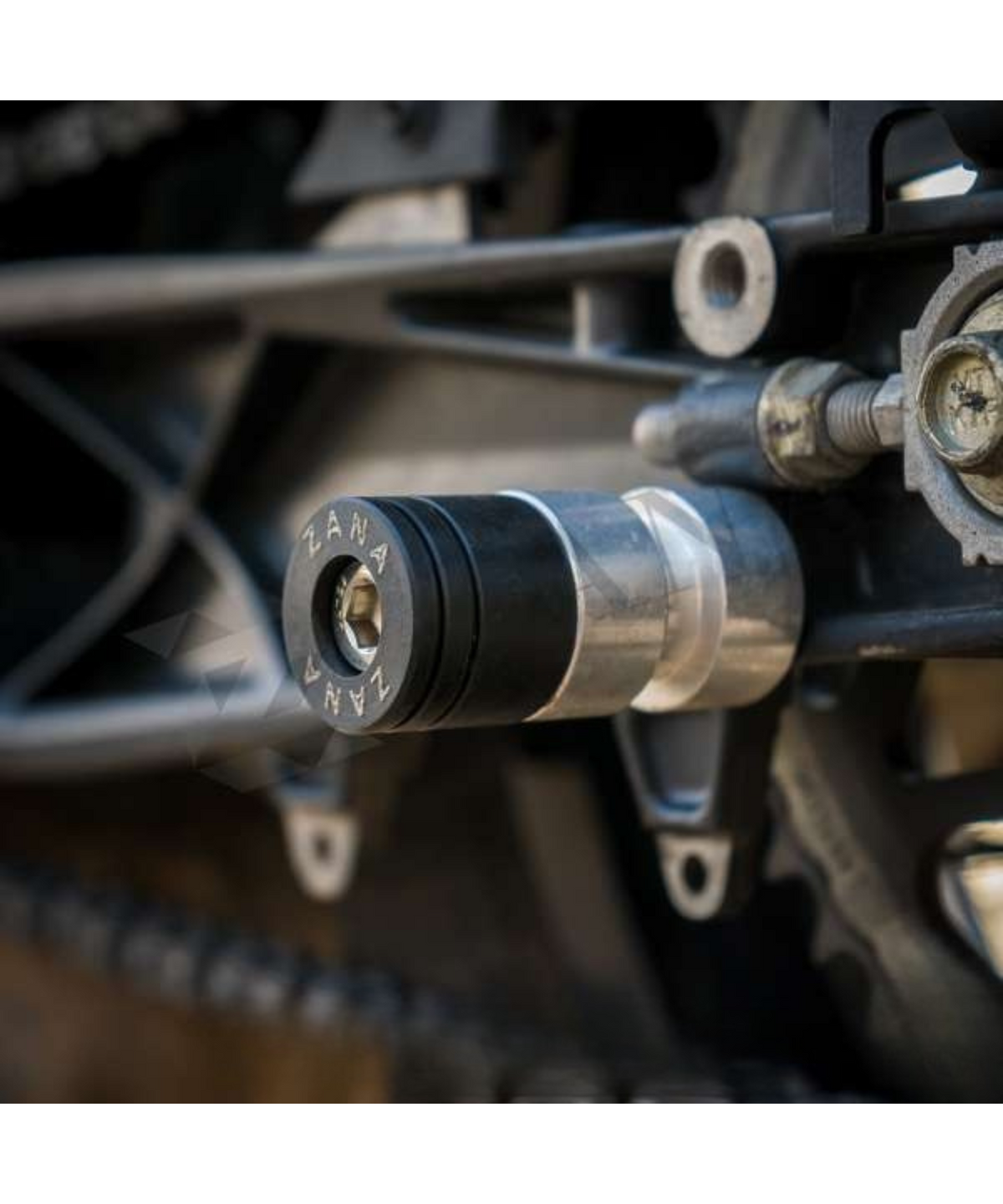 Zana KTM ADV 390 / 390 X (2025) / Duke 200 BS6 (2021)/Duke 125 BS6 (2020-2022) Rear Paddock Spools with Swing Arm