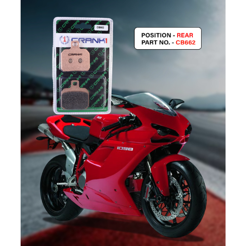 Crank1  Fully Sintered H2 Series Brake Pads for Ducati 1098