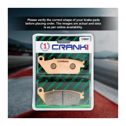 Crank1 Fully Sintered H2 Series Brake Pads for Honda DN 01