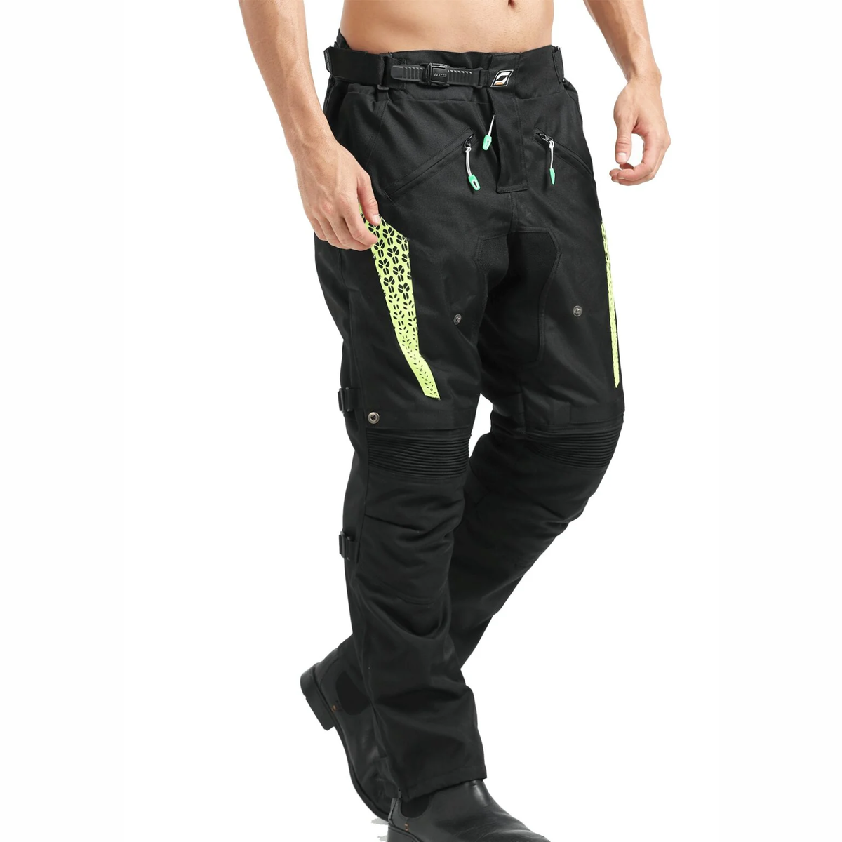 Solace S30 V3T Riding Pant with Powertector Protector - Black Neon