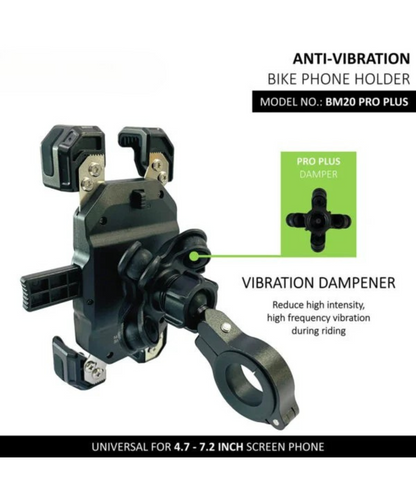 BOBO BM20 Pro Plus Bike Phone Holder Four Corners Secure Grip with Vibration Damper