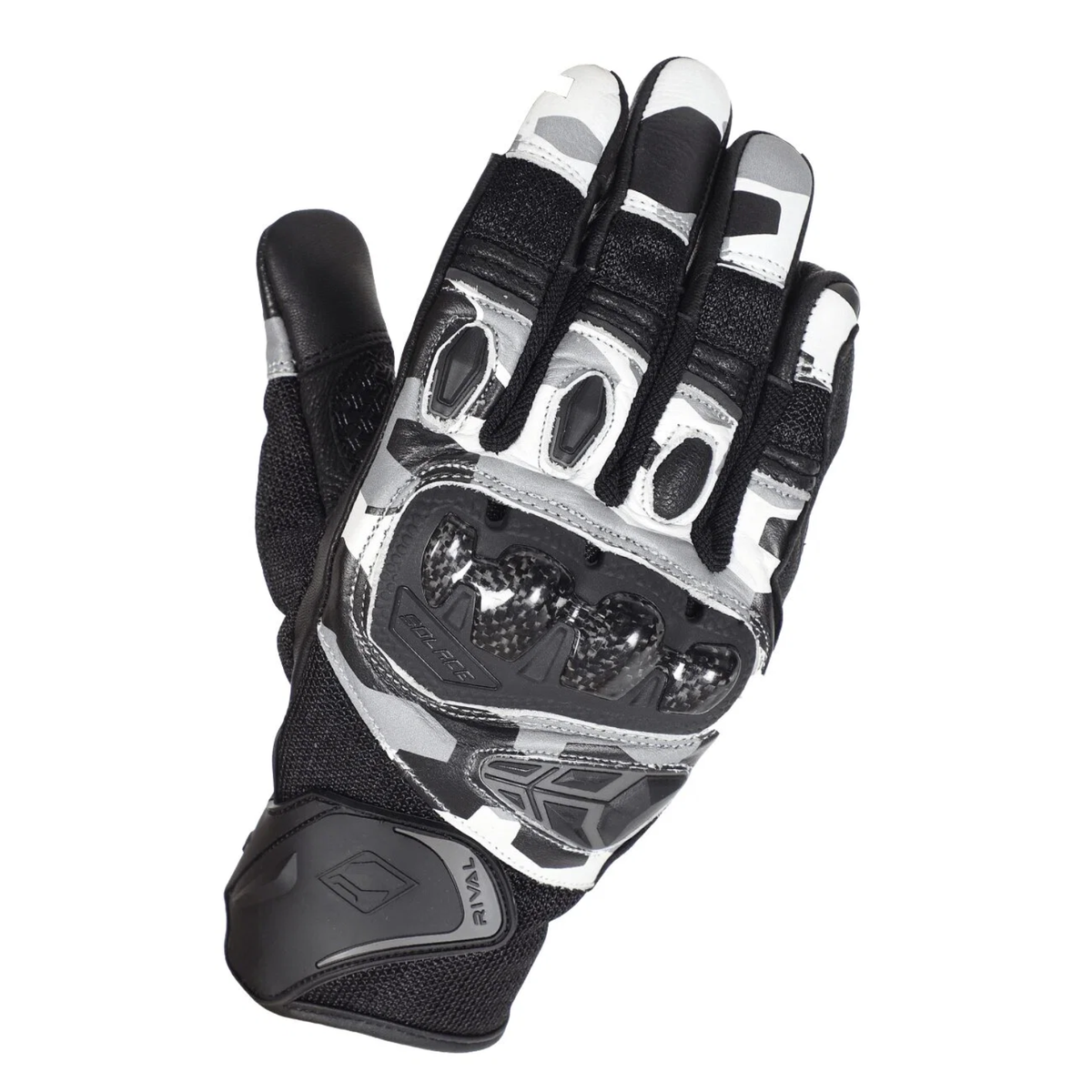 Solace Rival Carbon CE Motorcycle Riding Gloves - Camo - Solace
