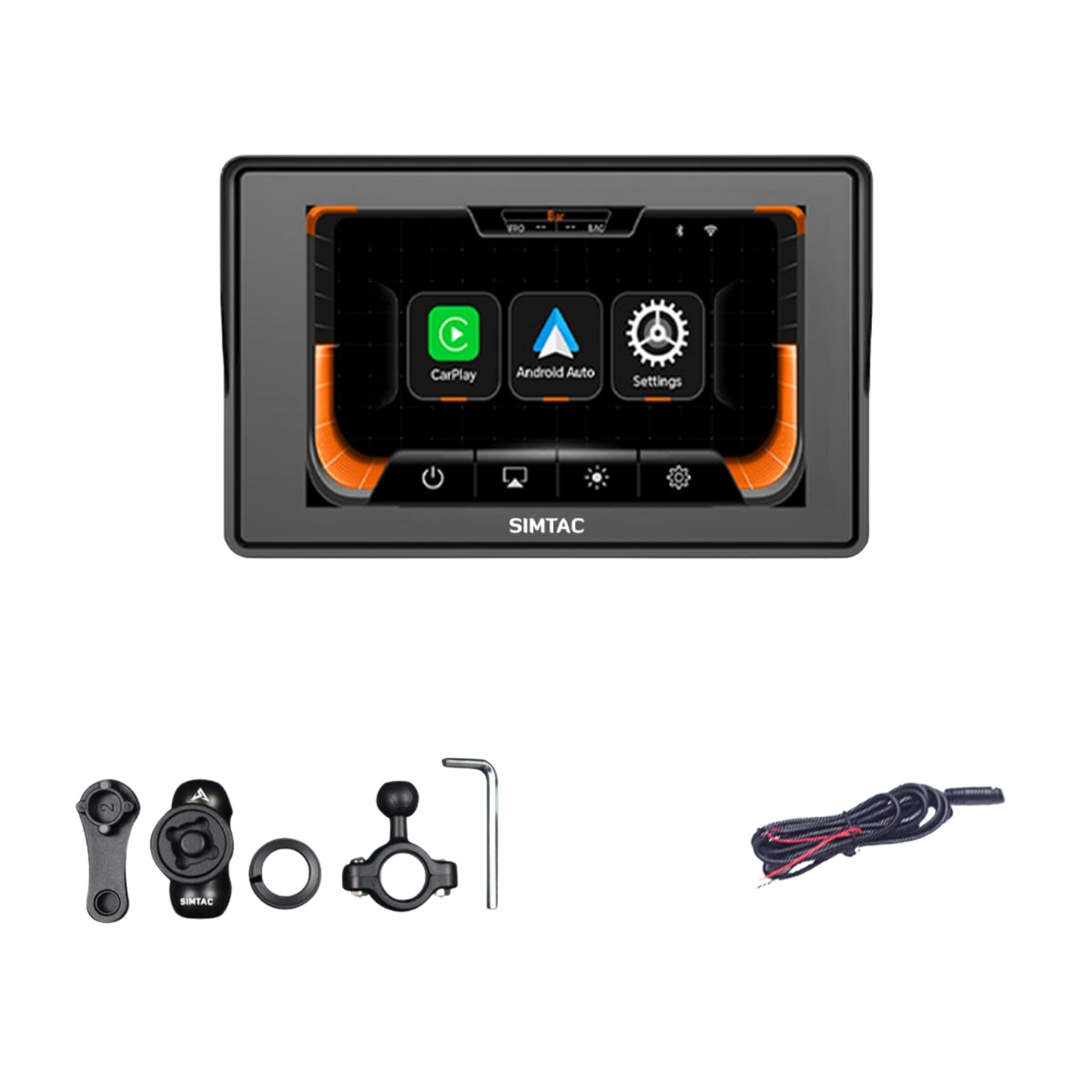 Simtac M2T Motorcycle DVR And Navigation 5.0 Inch IPS Screen with TPMS