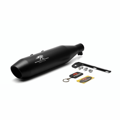 Red Rooster Performance Rumbler Max Header Pipe for Hunter 350 - Black Matte