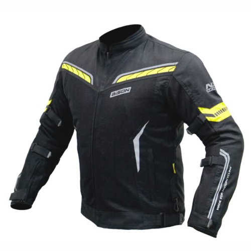 Bison ProGear Clavis Riding Jacket - Black Neon